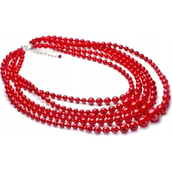 Náhrdelník Červené Korále Lidový Náhrdelník Kiara Jablonex