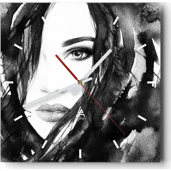 Hodiny Velké nástěnné hodiny 40x40 Abstrakce Skleněné tiché hodiny