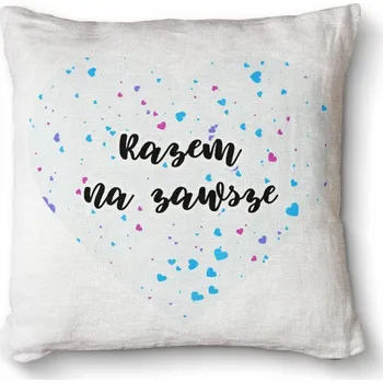 Polštář Dekorativní Foto Polštář Premium 40x40 - Spolu navždy - modré srdce