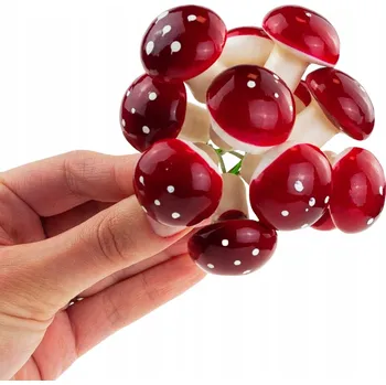 umělá květina Muchomůrky na drátku umělé houby houbičky podzimní dekorace muchomůrky