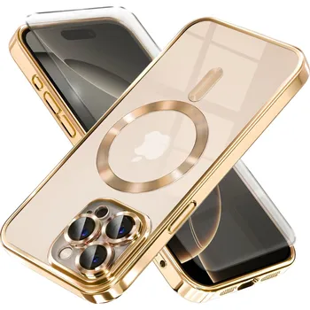 Pouzdro na mobilní telefon Zadní Kryt Erbord pro Apple iPhone 16 Pro Max, zlatý