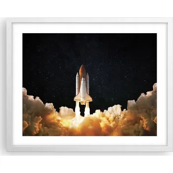 Obraz Obraz plakát na zeď v bílém rámu 50x40 vesmír foto plakáty do obýváku