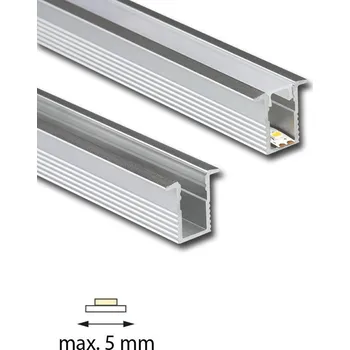 Stavební profil McLED ML-761.029.43.2 Vestavný hliníkový profil VN, 13x12mm, vč. matného difuzoru, 2m