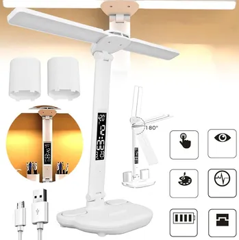 Lampička LED STOLNÍ LAMPA, LAMPIČKA NA STŮL S LED DISPLEJEM, HODINY A DATUM, 3 ÚROVNĚ JASU