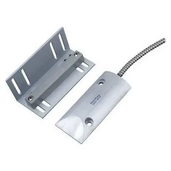 BSD-3012 - Masivní povrchový kovový magnetický kontakt 104 x 44 x 12mm, upevňovací držák "L", kabel v pancéřové hadici