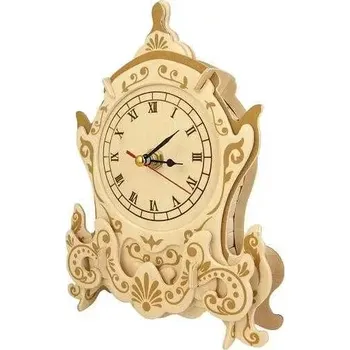 ostatní stavebnice Woodcraft Dřevěné 3D puzzle hodiny skřítek