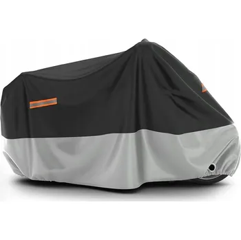 Moto bunda Obal / Plachta na motorku 210D XL 230*95*125cm Černá / Stříbrná