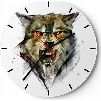 Hodiny Nástěnné hodiny do kuchyně 30x30 Abstrakce Skleněné hodiny do obýváku Tiché