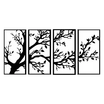 Obraz AŽUROVÝ OBRAZ NÁSTĚNNÁ DEKORACE 3D Strom života větve L panel 60x120cm