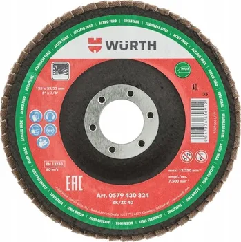 Brusný kotouč Lamelový brusný kotouč Wurth 0579430328 125x22,2 mm P80
