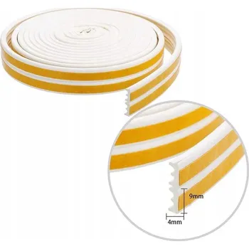 Těsnění do okna a dveří Těsnění do OKEN A DVEŘÍ PROFIL E 25m BÍLÉ