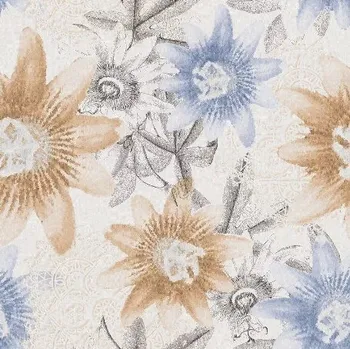 Fototapeta Květinová tapeta na zeď na bílém pozadí 02488-40