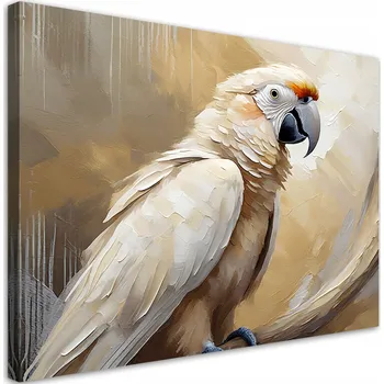 Obraz OBRAZ DO OBÝVÁKU AI Papoušek ptáci malovaný NA PLÁTNĚ 60x40