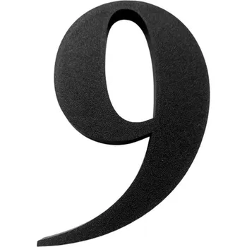 Domovní cedule Domovní číslo popisné 9 na zateplenou fasádu barva černá, výška 170 mm (Domovní číslo 9 černé)