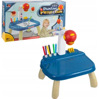 Magnetická kreslící tabulka KRESLICÍ TABULE S PROJEKTOREM A STOLKEM - EDUKATIVNÍ KREATIVNÍ SVĚTLO