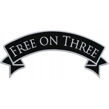 Nášivka Nášivka FREE on THREE stuha na záda VÝŠIVKA 31 cm