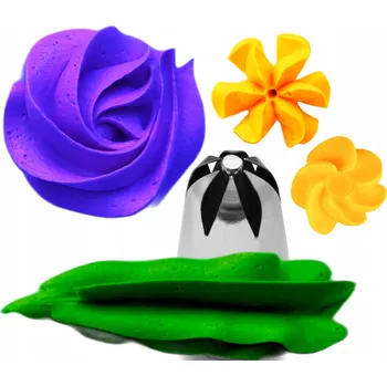 Zdobící Špička na květiny, hvězdičky, spirály, špička na velkou růžičku