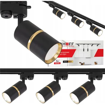 Bodové svítidlo Lištové osvětlení 1m + 3x reflektor GU10 černá zlatá LED lampa