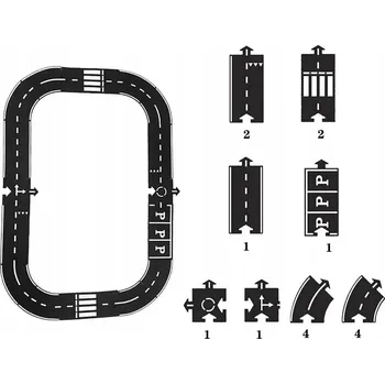 autodráha Gumová silnice Autodráha - puzzle 16 dílů