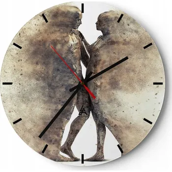 Hodiny Nástěnné hodiny do kuchyně 30x30 Abstrakce Skleněné hodiny do obýváku Tiché