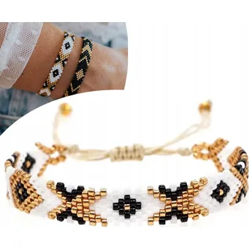 Náramek Náramek Sajbazar šňůrkový boho vícebarevný nastavitelný