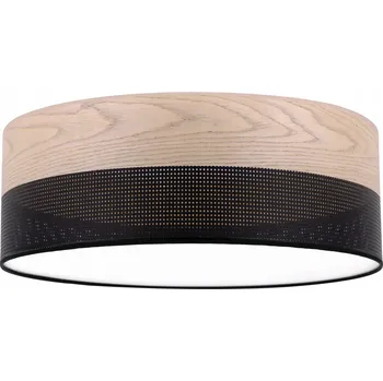 ZÁVĚSNÉ STROPNÍ SVÍTIDLO STROPNÍ SVÍTIDLO ČERNÉ STÍNIDLO 40CM DUB KLASICKÝ DŘEVO LOFT