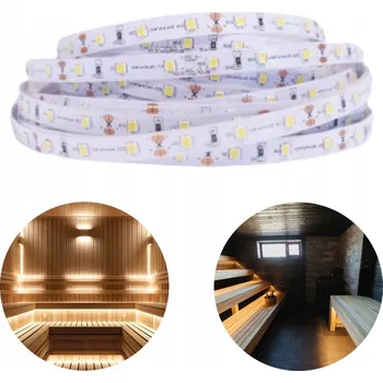 LED páska LED pásek SMD do sauny 24V / 9,6W / 120 LED / IP68 / neutrální bílá / 4000K / 5m