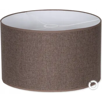 Obraz STÍNIDLO NA LAMPU VÁLEC HNĚDÉ LEN 40 cm x 25 cm LNIANÁ LÁTKA ZÁVIT E27