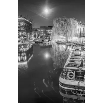 Obraz Plakát Loď na kanálu Regent's bez rámu 53 x 81 cm