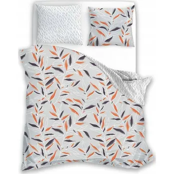 Povlečení Povlečení z mikrovlákna 160x200 Harmony 15, motiv listů, zelenomodrá