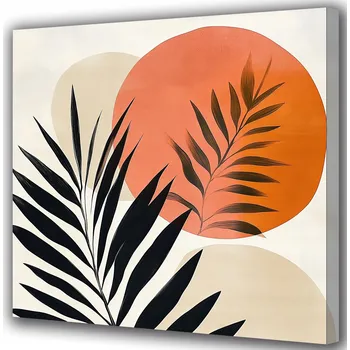 Obraz Obraz Na Plátně do Ložnice Palmy a Kruhy 60x60 cm