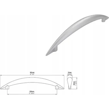 Nábytková úchytka SIRO 809-165ZN2 chrom matný, hliník