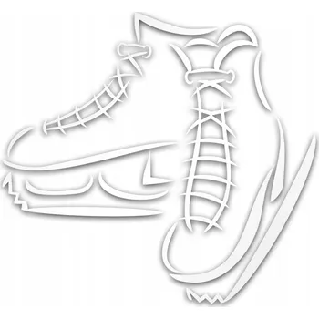 Samolepicí dekorace na vozidlo Samolepicí nálepka na auto ŁYŻWY - reflexní