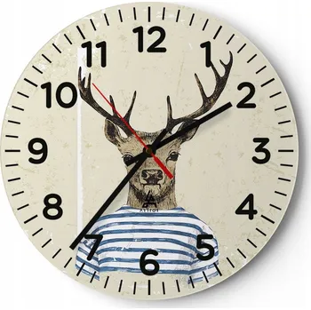 Hodiny Kuchyňské nástěnné hodiny 30x30 Abstrakce Moderní skleněné hodiny Tiché