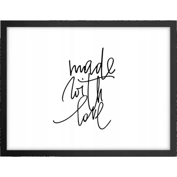 Obraz Obraz plakát v černém rámu do obýváku 40x30 typografie foto na zeď