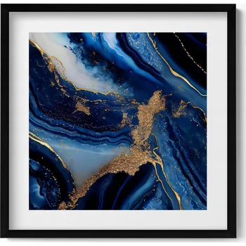 Obraz Dekorativní obraz s grafikou v krásném rámu - Textura ozdobného kamene 50x50 cm