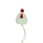 Ib Laursen Závěsná velikonoční dekorace Hen long Legs Zelená