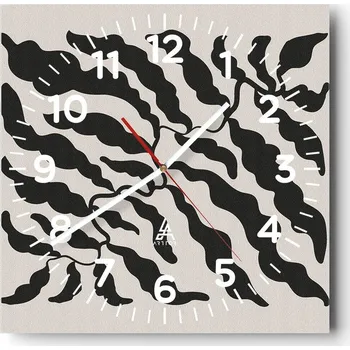 Hodiny Nástěnné hodiny do obýváku 40x40 Boho Tiché Hodiny na skle Stylové Bezhlučné