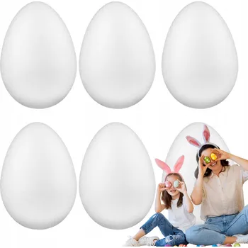 Velikonoční dekorace VEJCE Z POLYSTYRENU VEJCE Velikonoce VAJÍČKO cm 6 Ks bílá