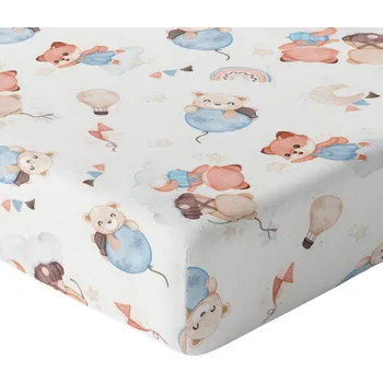 Prostěradlo PROSTĚRADLO DĚTSKOU POSTÝLKU 120x60 S VYPADAJÍCÍM PÁSEM HRUBÁ BAVLNA 100% POLSKÝ VÝROBEK