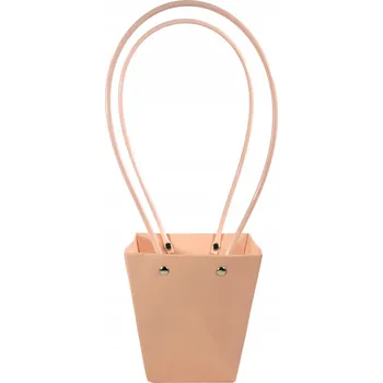 Dárková taška Papírová taška na květiny světle růžová