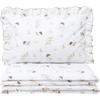 Povlečení Sada Povlečení s Volánkem Polštář 40x60 a Přikrývka 140x200 ze 100% Bavlny