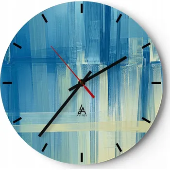 Hodiny Nástěnné hodiny do kuchyně 30x30 Abstrakce Skleněné hodiny do obýváku Tiché