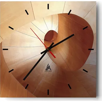 Hodiny Velké nástěnné hodiny 40x40 Abstrakce Skleněné tiché hodiny