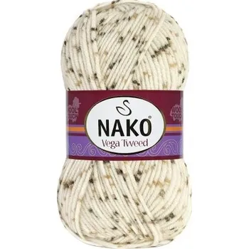 Příze Nako Pletací příze Nako Vega Tweed - 35017 krémová