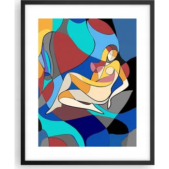 Obraz Foto obraz plakát na zeď v černém rámu 40x50 kubismus plakáty do obýváku