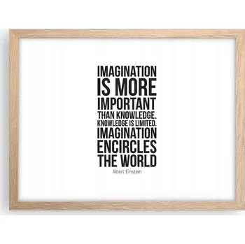 Obraz Obraz plakát v rámu světlý dub do obýváku 40x30 typografie foto na zeď