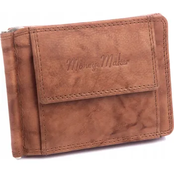 Money Maker peněženka z pravé kůže hnědá - muž