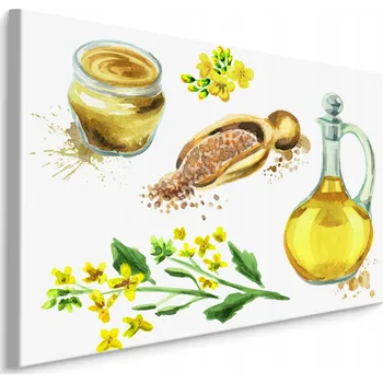 Obraz Obraz do jídelny koření květiny džbán 70x50