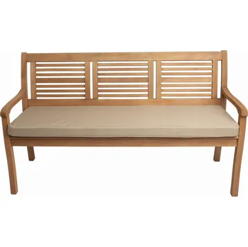 Podsedák Polštář na zahradní lavici, 100x50x7 cm, béžový